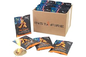 (30 Packs) Insta-Fire Fire Starter Emergency Fuel Eco-Friendly Granulated Bulk Excellent for Camping, Hiking, Fishing, and Other Outdoor Activities - As seen on Shark Tank!