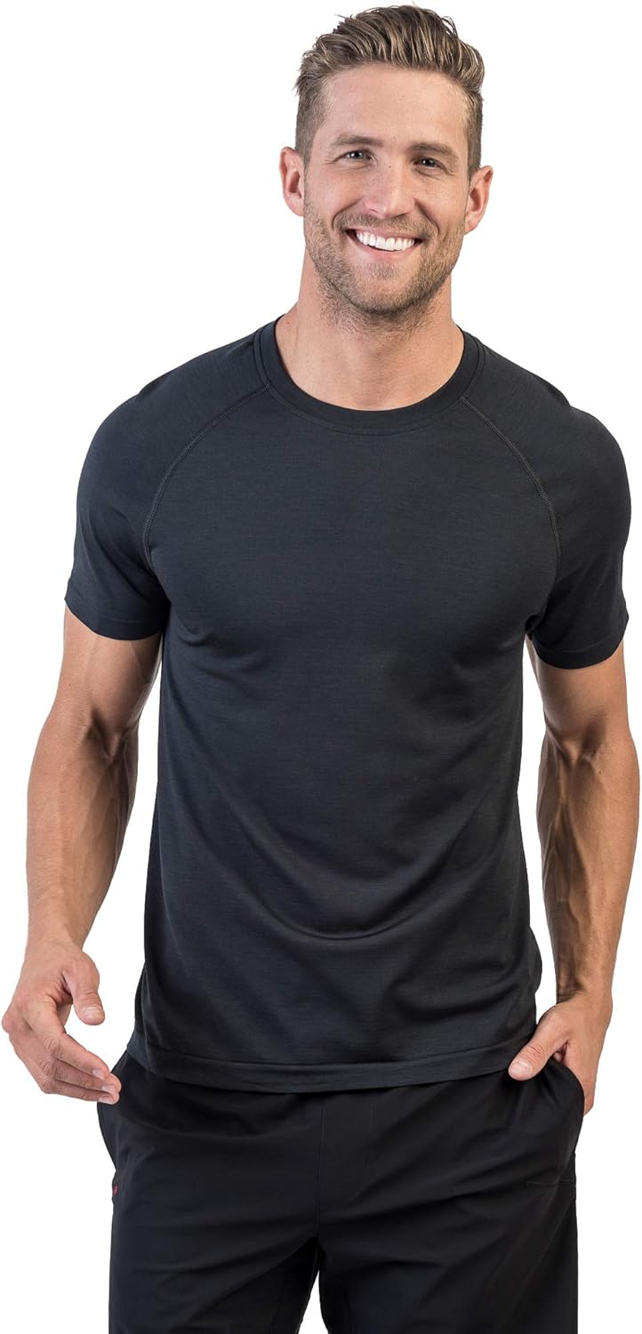 Rhone Men's Reign Tech Short Sleeve Premium Workout Shirt Lightweight, Anti-Odor, Moisture Wicking, Quick Dry Technology