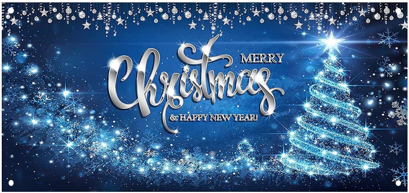 Garage Door Decorations - 7x16FT Merry Christmas Holiday Banner Garage Door Cover Mural Winter Snowman Santa Outdoor Large Door Cover Decoration Indoor and Outdoor Christmas Holiday Decoration Event Chairs and (D, One Size)