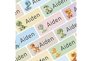 100 Personalized Stickers Name Labels for Kids School, Waterproof Name Clothing Labels for Kids Stuff Daycare Custom Name Sti