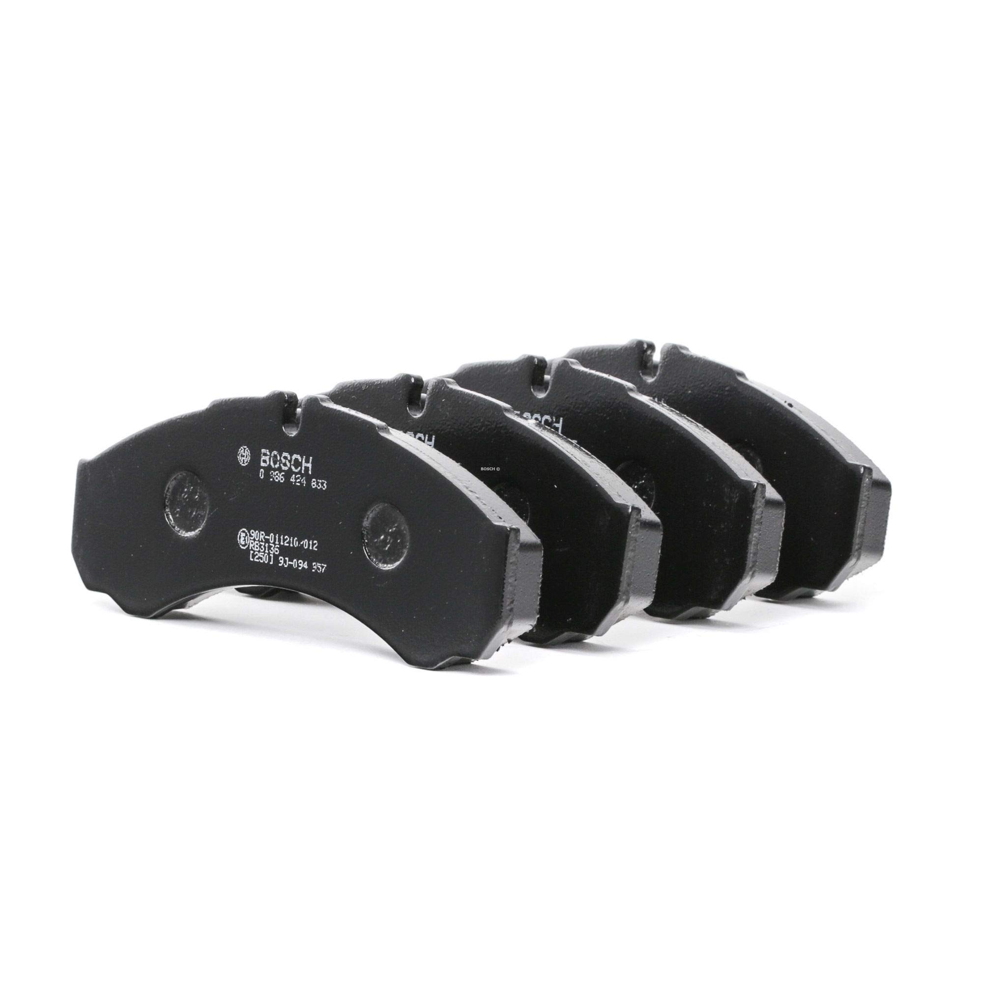 Bosch BP972 - Brake Pads Car Rear Axle - Bosch Quality - Reduced Noise and Dust - ECE-R90 Certified - Copper-Free - 1 Set of 4 Pads - With Accessories