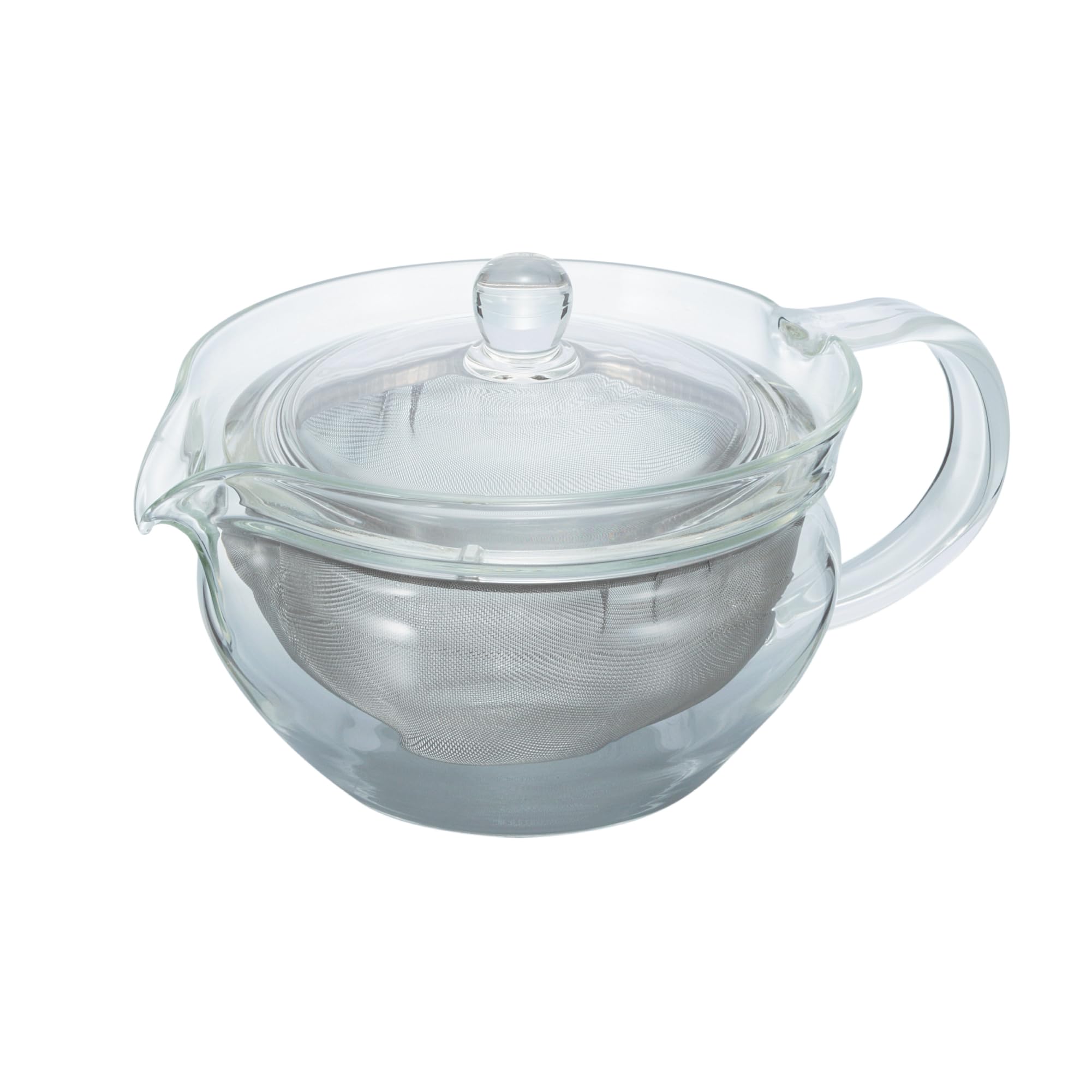 Hario CD Kyusu-Maru-450ml Cha Pot Kettle for Tea Chacha Kyusu-Maru with a Capacity of 450ml, Glass, Transparent