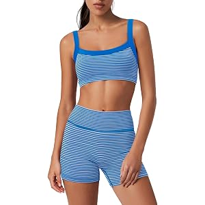 Yanekop Womens Striped Workout Set Two Piece Yoga Sets Activewear | Stretchy Soft Activewear Sets, 2 Piece Summer Matching Se