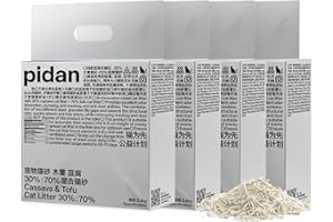 pidan Cassava Cat Litter with Tofu Litter clumping,Odor Control,Plant-Based Natural Ingredients,Ultra Absorbent and Fast Dryi