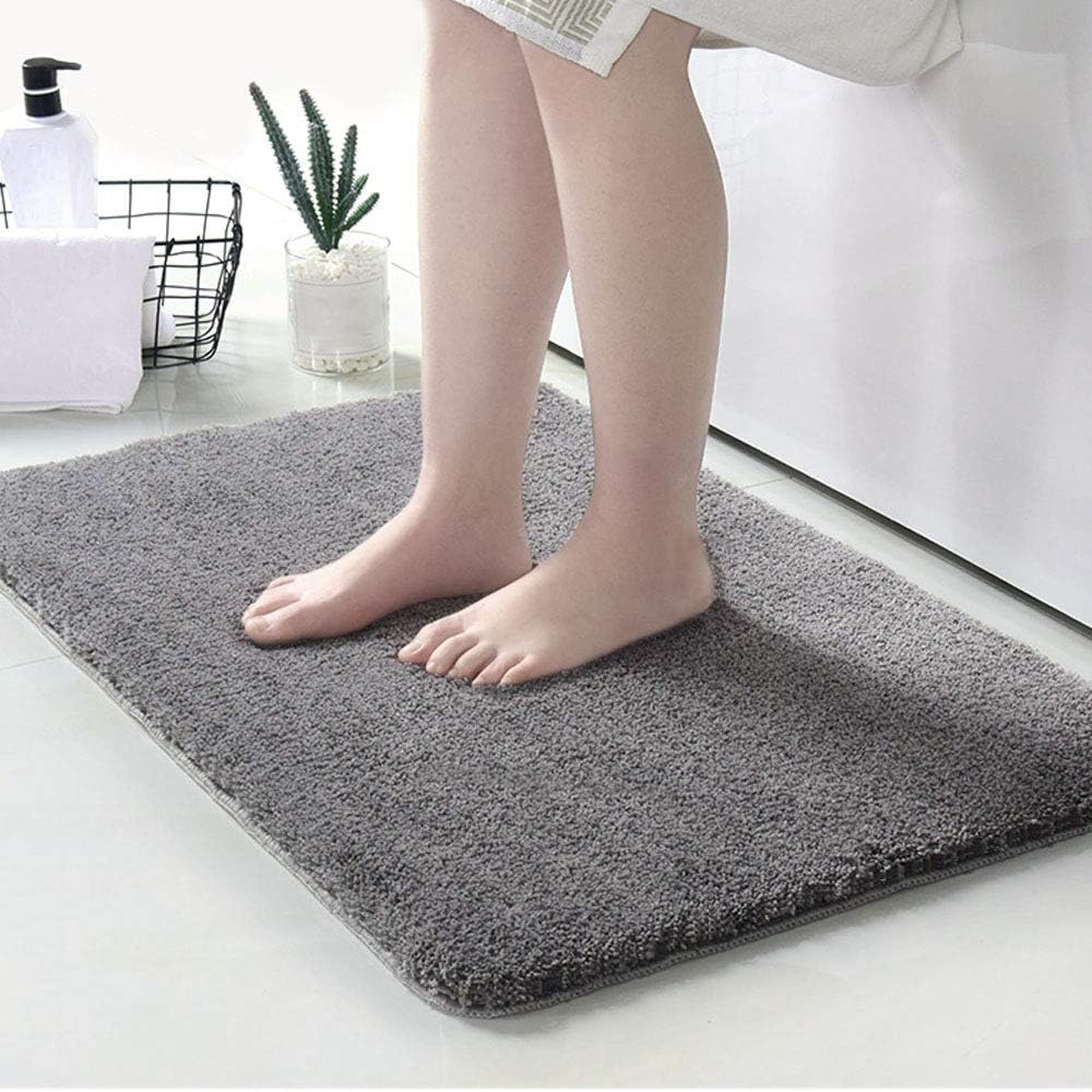 Lekesky Bath Mat Nonslip Anti Mould Rubber Back Bathroom Rug Machine