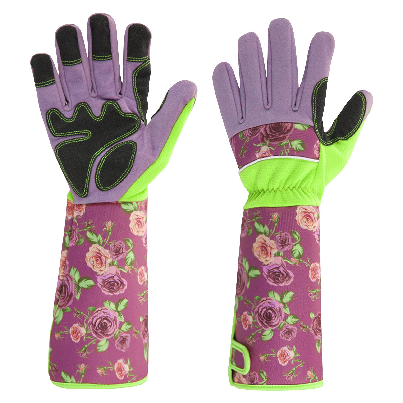 wocharm Long Gardening Gloves, Thorn Proof Ladies Garden Work Gloves Anti-Slip Gauntlet,Heavy Duty Gardening Work Gloves(Pink)