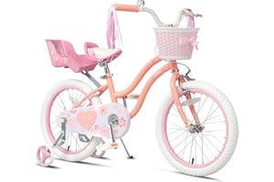 Glerc Petal Girls Bike, 12-18 Inch Kids Bike for Ages 2-9 Years Old Children, Princess Style Kids Bicycle with Training Wheels & Basket & Streamers, Multiple Colors