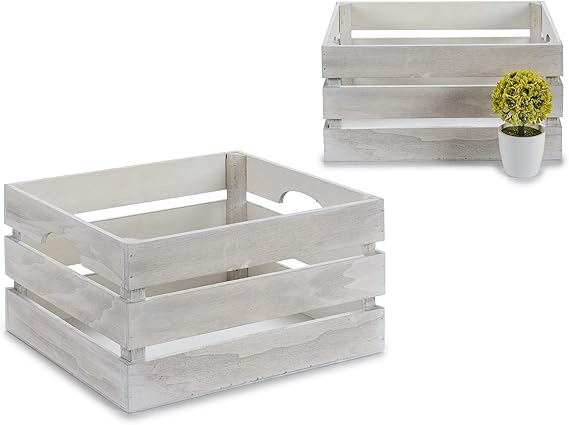 GIFTDECOR Caja Madera Blanca, 36x26x18 cm: Amazon.es: Juguetes y juegos