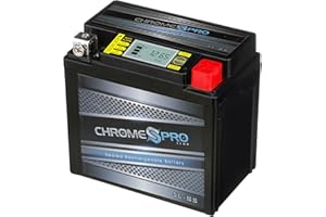 Chrome S Pro iGel YTX5L-BS Maintenance-Free, 70CCA, 12V 5Ah Battery Replacement with Digital Display for ATV, Motorcycle, Jet Skis, Scooter, UTV, and More - Nut and Bolt (T3) Terminal