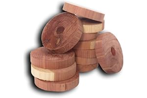 Household Essentials 14316-1 Cedar Fresh Red Cedar Wood Rings for Hangers | Set of 20