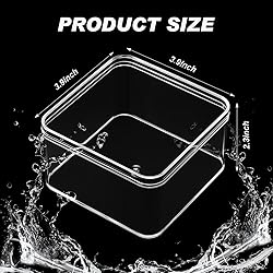 Blulu 8 Pieces Clear Acrylic Plastic Jewelry Box