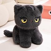 PEACH CAT Cat Stuffed Animal 11.8" Cute Kitten Plushies Soft Plush Toys Gifts for Kids Grey