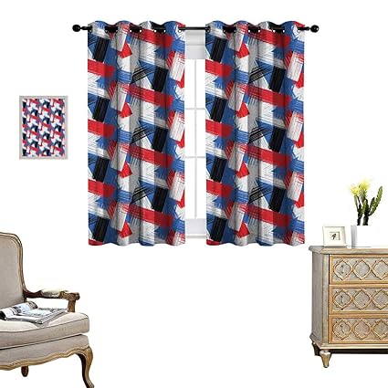 Amazon Com Warm Family Abstract Window Curtain Fabric Geometric