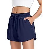 JOCMIC Girls Athletic Shorts with Liner 2 in 1 High Waist Running Short for Basketball Volleyball Tennis