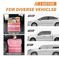 HOTOR Pink Trash Bag Hanging with Storage