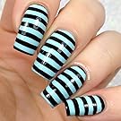 Striping Stencils Nail Vinyls By Twinkled T - 1 Sheet of 16 Stencils