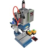 HQHAOTWU Pneumatic Punch Press Machine Cylinder Stroke Adjustable with Display Controller Double Buttons Die Hole Punches Milling Machine 500KG/1100LB Pressure