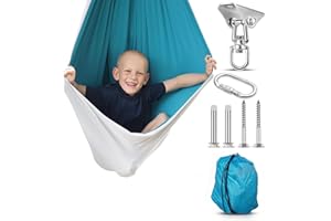 SENSORY4U Sensory Swing for Kids Indoor XL 360° Hardware Indoor Therapy Sensory Swing for Special Needs | Extra Large Snuggle Cuddle Hammock for Kids or Adults with Children with Autism and ADHD Needs