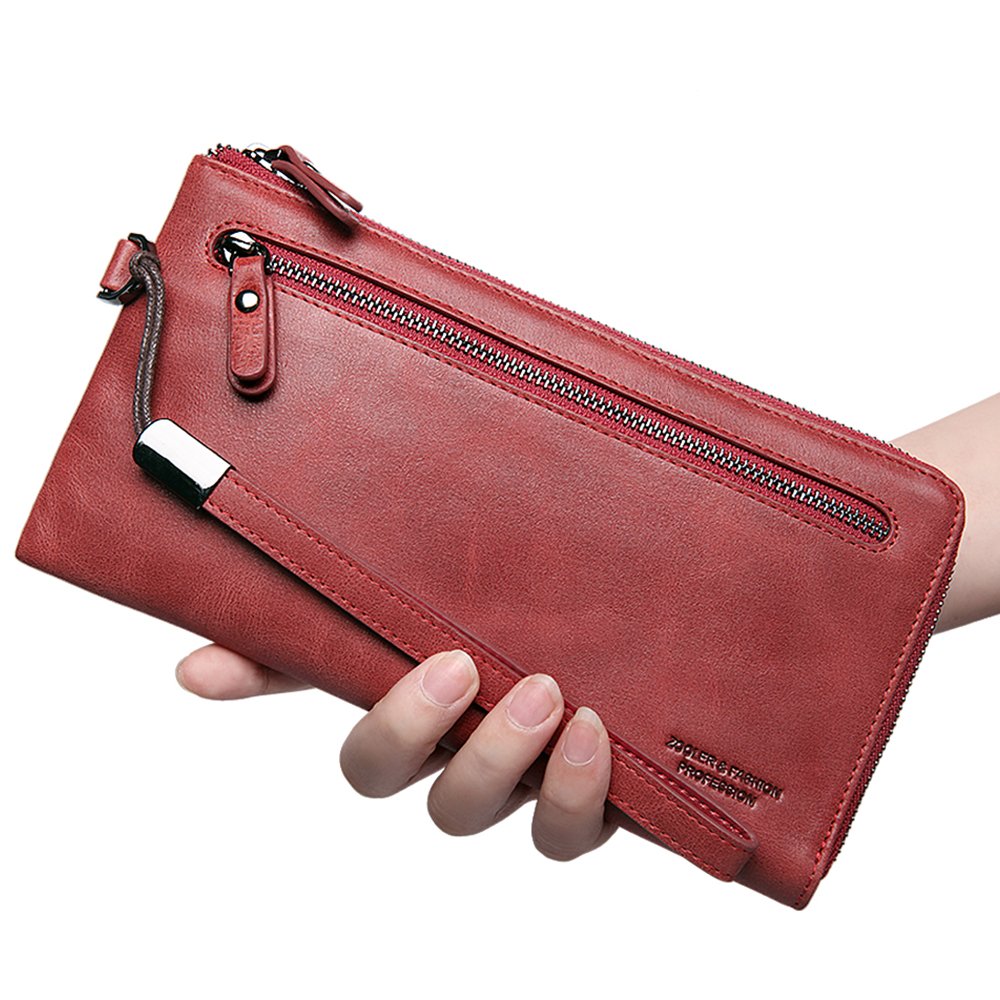 ZOOLER GLOBAL Genuine Leather Wallets Purses Card Case RFID Blocking Vintage Bifold Wallet