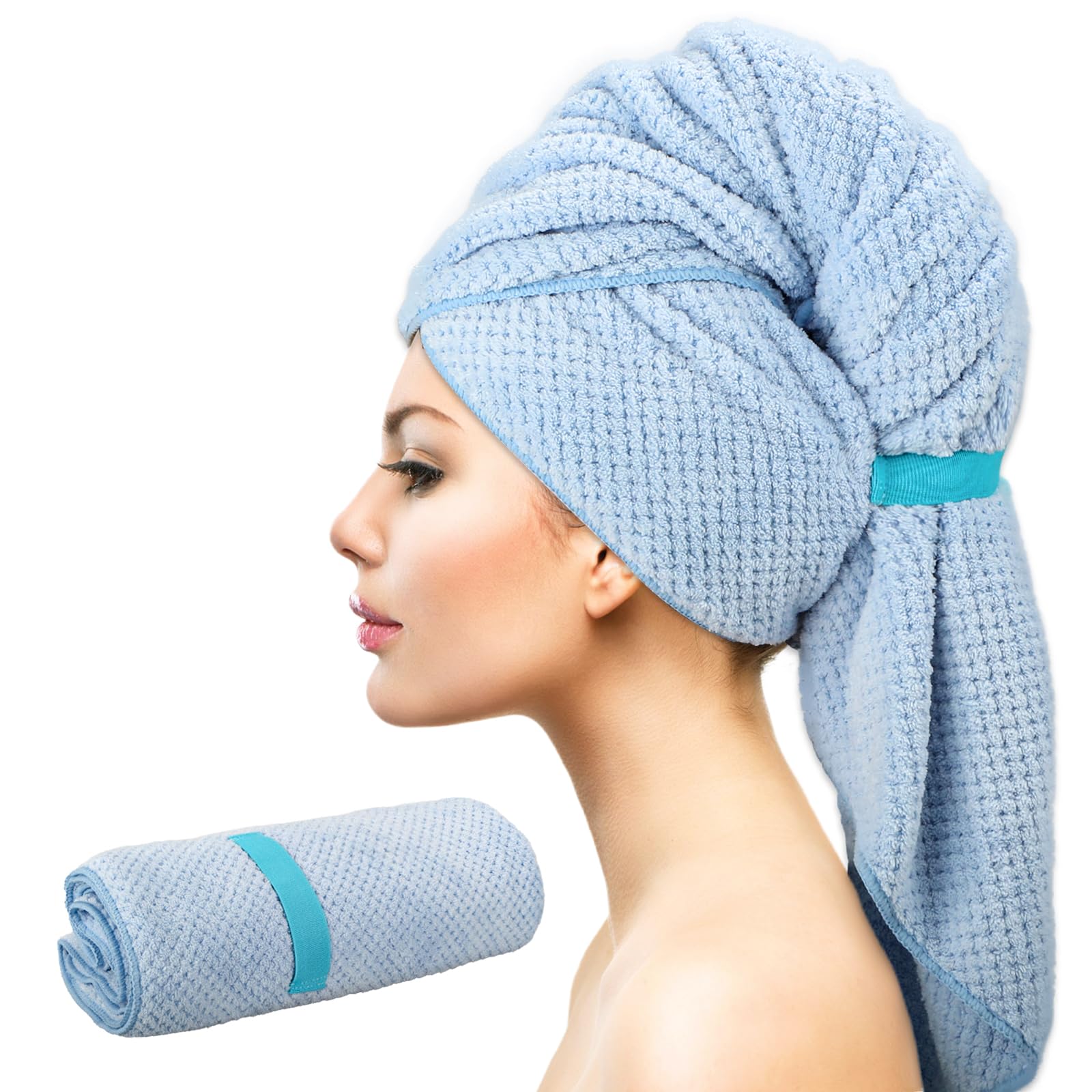 YRVCT Large Hair Turban Wrap, Anti Frizz Drying Towel for Wet Women's Hair (40 * 24inch)