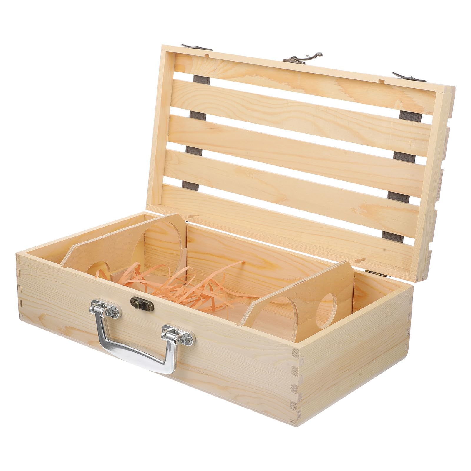 Photo 1 of Cabilock Wooden Wine Box Set -Wooden Box with Lid for Double Bottle Wine Storage,Great for Wine Accessories for Wine Lovers, Birthdays, Housewarmings & Anniversaries