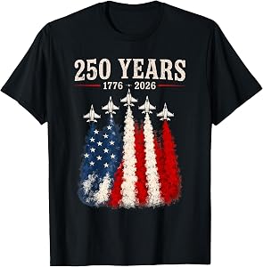 American 1776-2026 Air Force 4th of July 250 Years Freedom T-Shirt