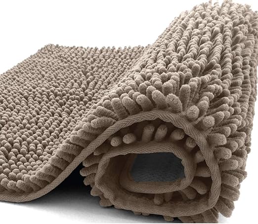 Amazon Com Kangaroo Plush Luxury Chenille Bath Rug 30x20 Extra Soft And Absorbent Shaggy Bathroom Mat Rugs Washable Strong Underside Plush Carpet Mats For Children S Tub Shower Bathtub And Bath Room Beige Home
