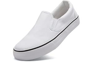 EMMA SHOES Low-Top Slip Ons Women's Fashion Sneakers Casual Canvas Sneakers for Women Comfortable Flats Breathable Padded Insole Slip on Sneakers Women Low Slip on Shoes