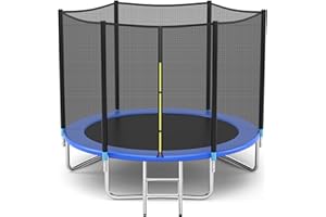 TIKTUN Pro Trampoline with Safety Enclosure, 8Ft 10Ft 12Ft 14Ft 15Ft 16Ft Heavy Duty Jumping Mat and Spring Cover Padding for Kids and Adults