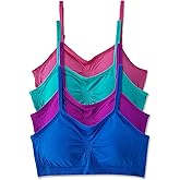 Kalon 4 Pack Women’s Nylon Spandex Removable Pads Comfort Cami Bras Wireless