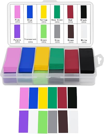 Aussel 29.5MM Flat PVC Heat Shrink Tubing Battery Wrap for 18650 Cells - 12
