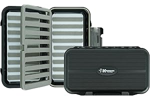 Kingfisher Waterproof Dry Fly Fishing Box with Leaf