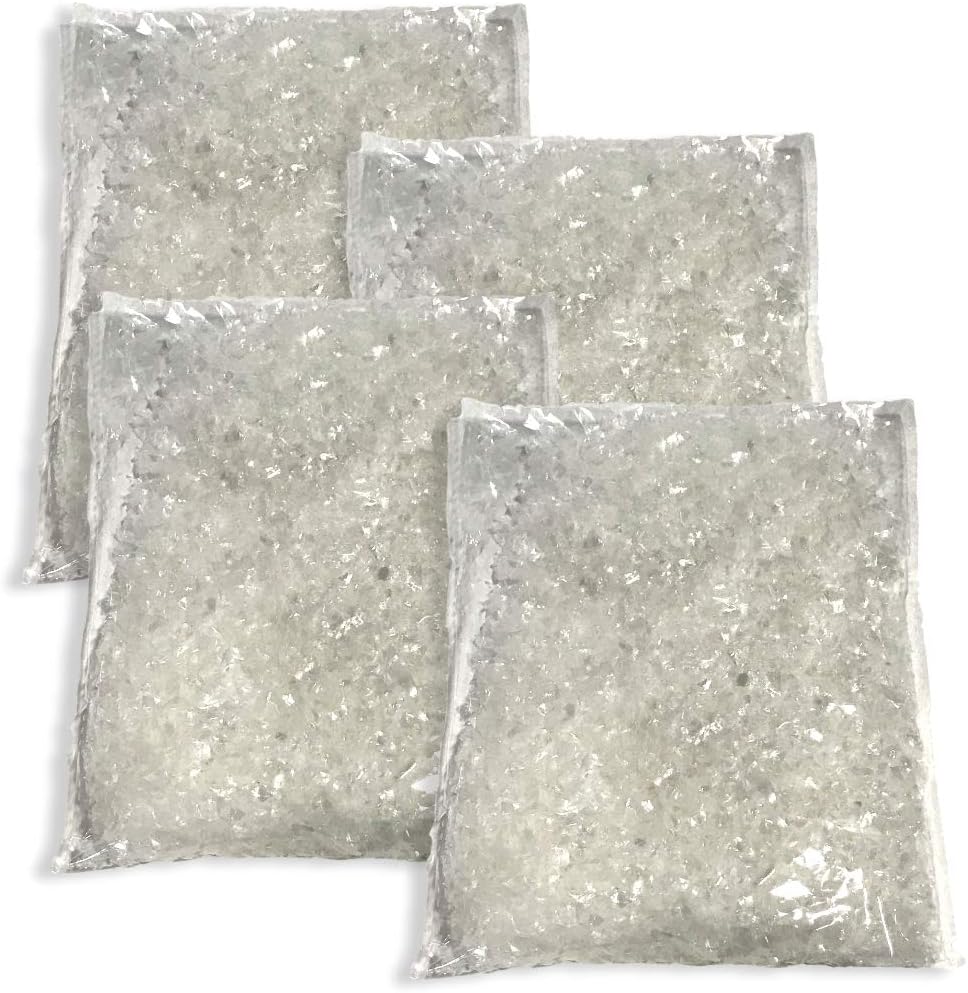 Artificial Snow - BANBERRY DESIGNS Sparkling Artificial Snow - Set of 4 Bags (290 Grams) Winter White Snow - Christmas Crafts - Holiday Village Accessory