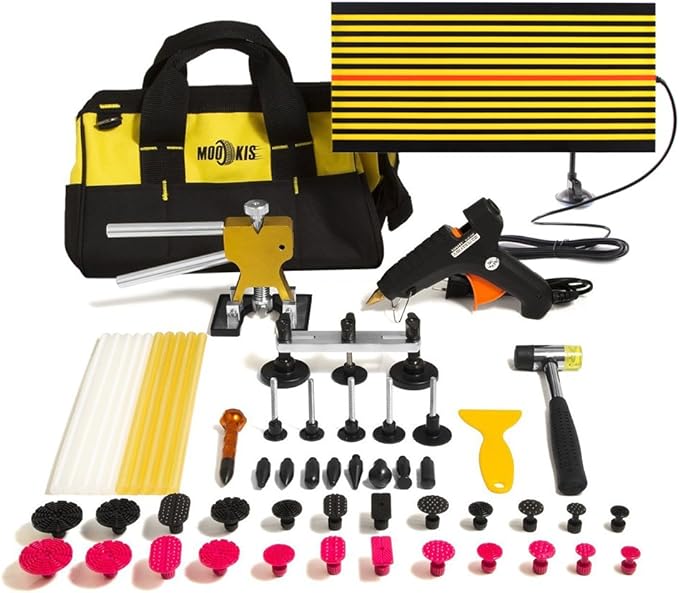 Mookis Paintless Dent Repair, 57PCS Car Repair Kit PDR Tools, Dent