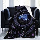 Scorpio Throw Blanket Flannel Constellations Blanket Warm & Soft 12 Horoscope Astrology Throw Blankets Constellation Theme Home Décor 50