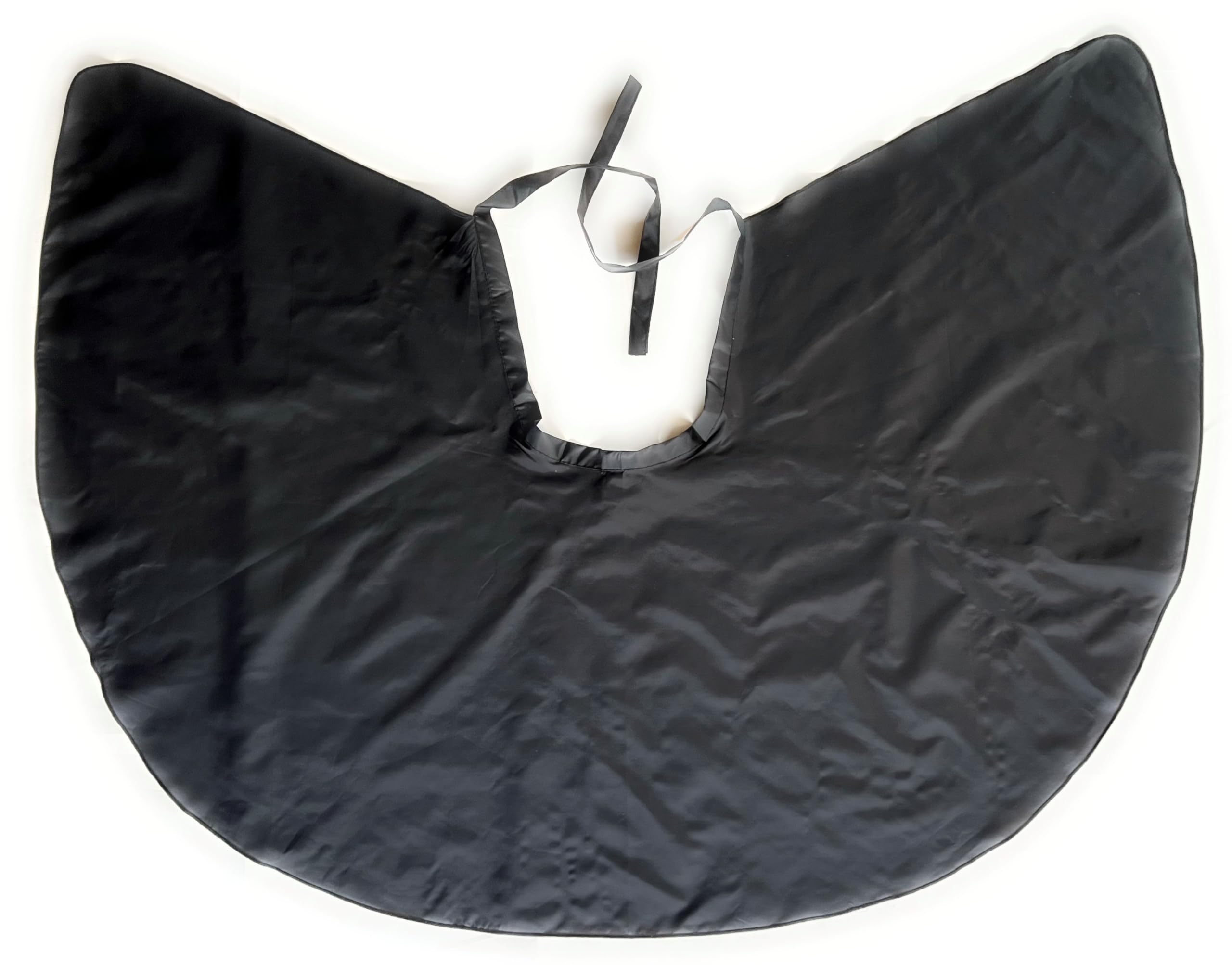niavida Hairdressing Cape Short for Tying Comb Cape Shampoo Cape Approx. 96 x 78 Black Washable Lightweight + Elegant for Hair, Cosmetics and Styling (71B Black), One Size