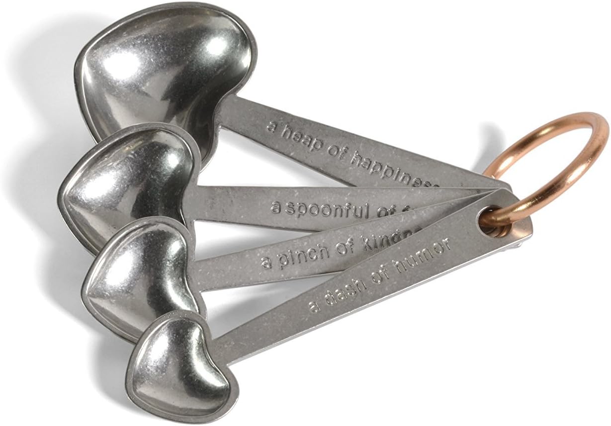 Beehive Handmade Hearts with Quotes Measuring Spoons