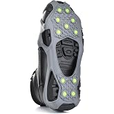 Winter Walking Easy Spike Ice Cleat, Lightweight Industrial Strength Traction Aid for Walking on Snow and Ice (1 Pair)
