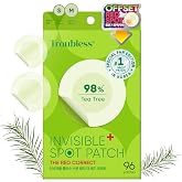 Troubless Invisible Plus Spot Patch with Thin Hydrocolloid Patches 96EA | 98% Tea Tree Extract, Redness Care, High Absorption, Seamless Adhesion, Thin &amp; Discreet, Easy Wear, 96 Zit Face Patches