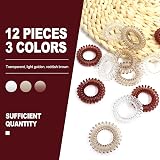 Sularpek 12 Pcs Spiral Hair Ties No Crease Plastic Bobbles Women Girls view 4