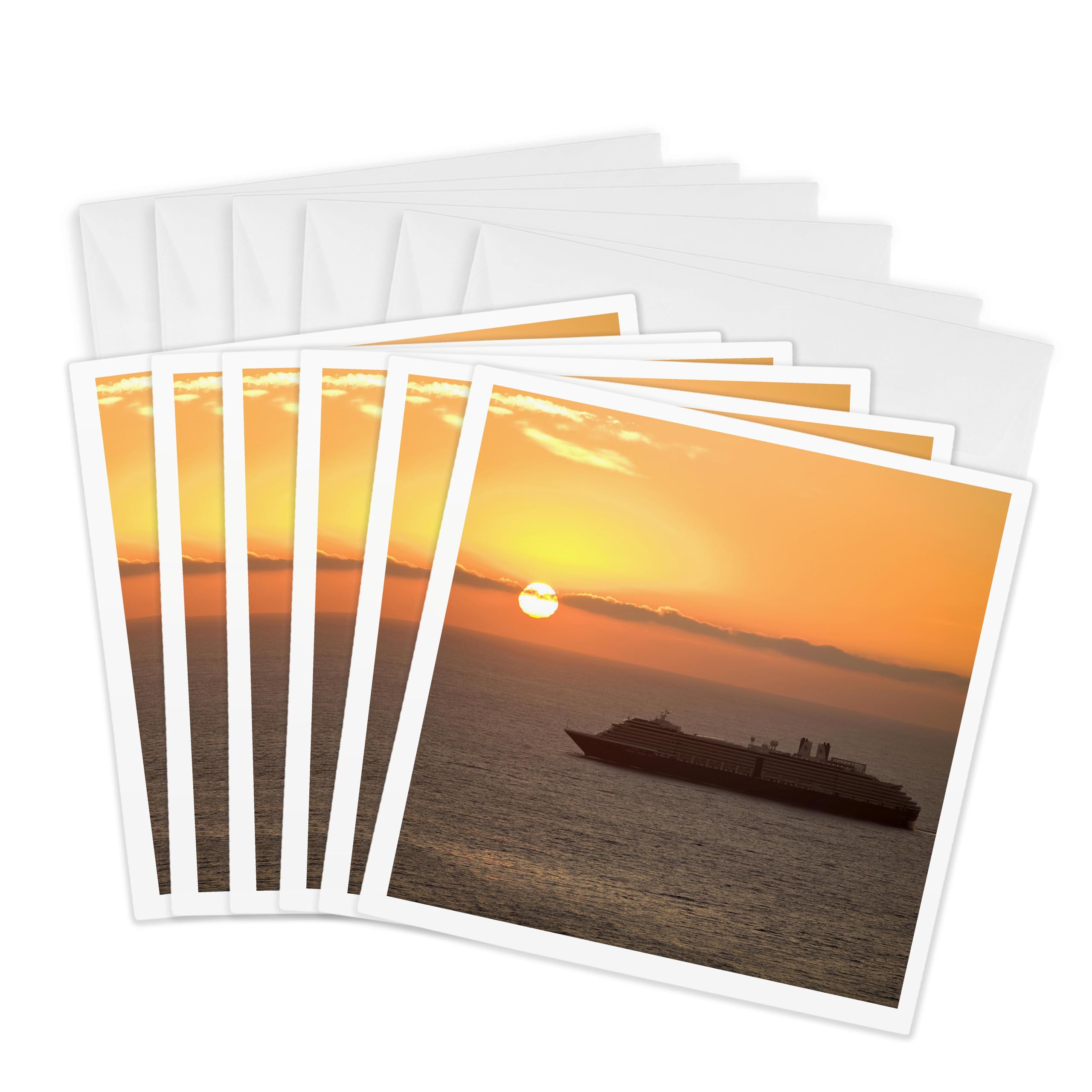 3dRose gc_86801_1 6 x 6-Inch "Cruise Ship Travel, Cabo San Lucas, Mexico - Sa13 Sws0190 - Stuart Westmorland" Greeting Card (Pack of 6)