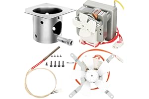 LONGADS Auger Motor,Grill Induction Fan Kit,Fire Burn Pot and Hot Rod Ignitor,Traeger Parts Replacement Traeger Grill Parts for Pit Boss Grill Parts and Auger Motor for Traeger Grill,Traeger Fan Ignitor Kit