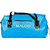 Malo’o Waterproof Dry Duffel, Heavy-Duty Roll Top Waterproof Gear Bag with Shoulder Strap & Molle Loops, Marine Duffel for Kayaking, Boating, Camping, Beach & Travel, Blue, 40L