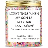 Daughter in Law Gifts - Funny Wedding, Birthday, Christmas Gifts for Daughter in Law from Mom Dad - Best Mothers Day Gift for Sons Girlfriend - Scented Candles