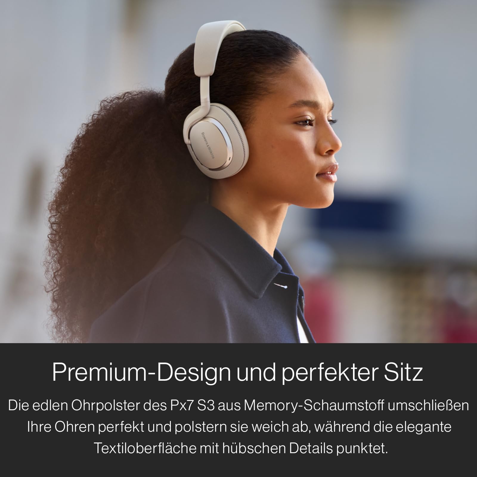Bowers & Wilkins Px7 S3 Over-Ear-Kopfhörer mit Geräuschunterdrückung, kabellos, aptX™ Lossless, Schnellladung, 30 Stunden Wiedergabe, 8 integrierte Mikrofone - Anthrazitschwarz 7