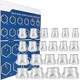 6-Point Truck Wheel Bearing Locknut Socket Set with Display Tool Board 9850 | 3/4 inch Driver Axle Nut Socket Set Tools for Heavy Duty Truck 21 Pcs, High-Strength Steel