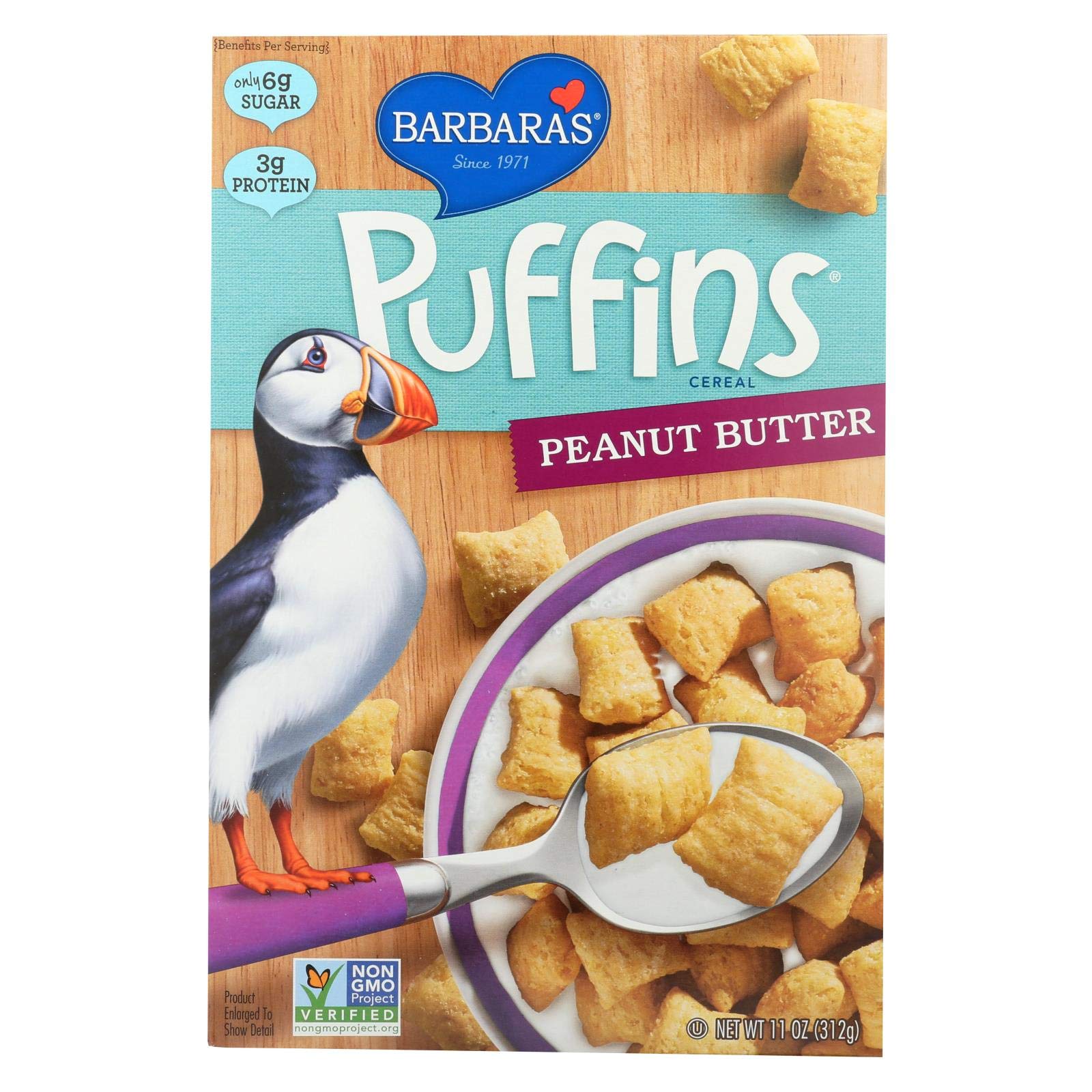 Peanut Butter Puffins 11 Ounces (Case of 3)