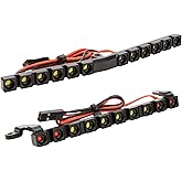 MEUS RACING RC LED Lights Roof Light Bar Tail Light Kit for Vanquish H10 Optic Sparco Yokohama RTR 1/10 RC Crawler Upgrades Parts