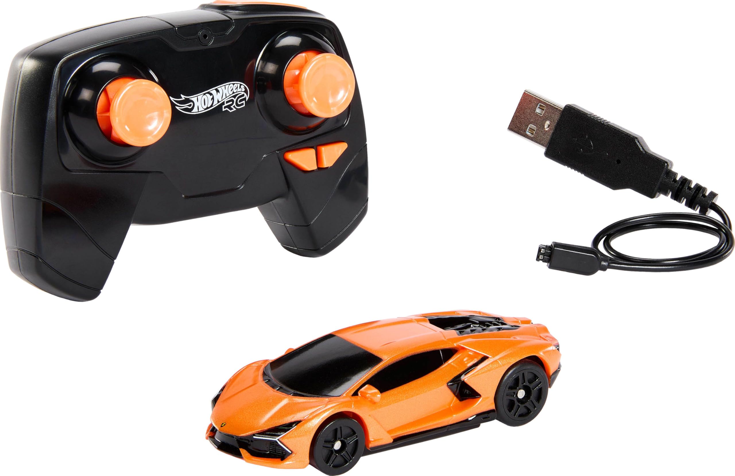 Photo 1 of Hot Wheels RC Toy Car, Remote-Control Lamborghini Revuelto in 1:64 Scale, Recharge with USB Cable, Races & Stunts On- and Off-Track with Turbo Boost
