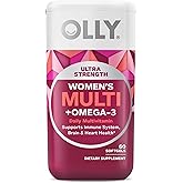 OLLY Ultra Women's Multi Softgels, Overall Health and Immune Support, Omega-3s, Iron, Vitamins A, D, C, E, B12, Daily Multivitamin, 30 Day Supply - 60 Count